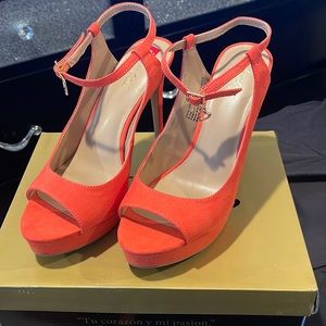 Thalia Sodi Coral Platform Heels